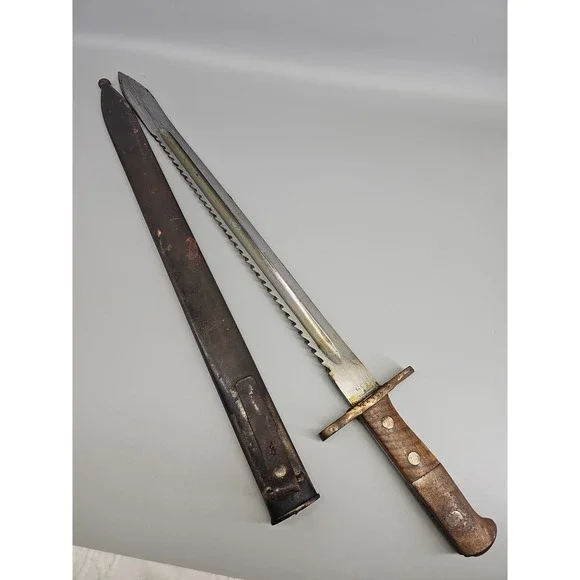 Rare New WWI Swiss Model 1914 Sawback Schmidt Rubin Bayonet H.S. Hans Steimer