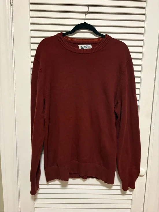 Men's Duluth Crewneck Sweater in Deep Brick Red -