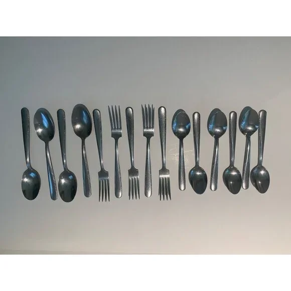 Vintage Stainless‎ by Imperial USA Flatware Silverware Floral Lot of 15 Pieces
