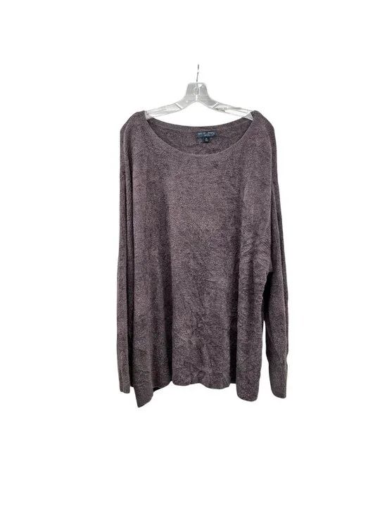 Barefoot Dreams Womens Soft Knit Sweater Purple Pullover Size 3X