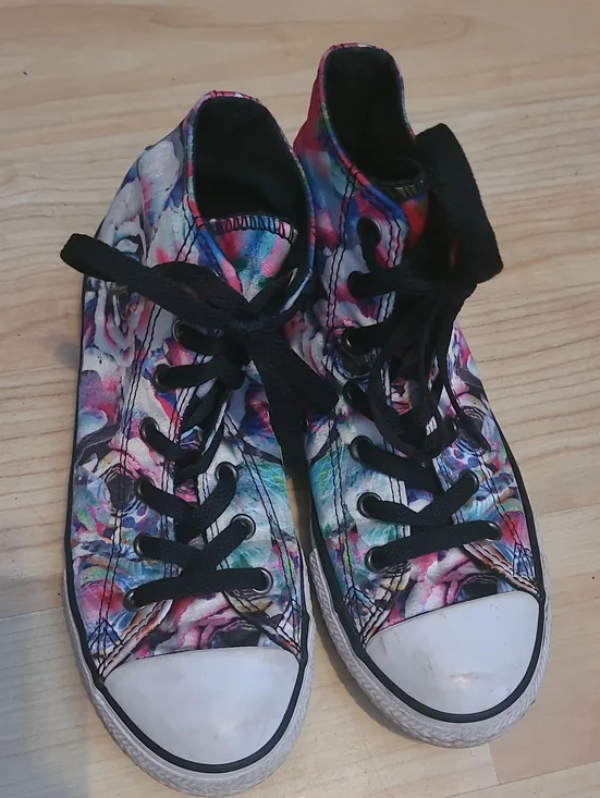 Converse Multicolor Tie-Dye High-Top Sneakers with Black Laces