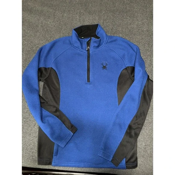 Spyder 1/4 Quarter Zip Pulloevr Sweater mens s  Outbound Jacket ,‎ Blue/