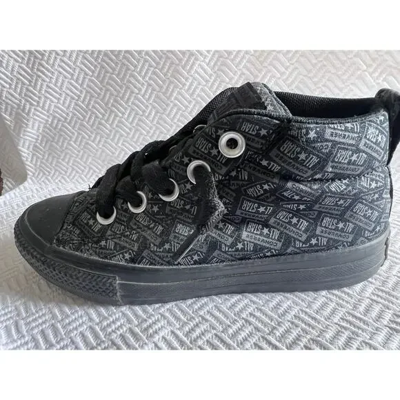 Converse Chuck Taylor All Star Street Black Gray Youth Sz 13 License Plate