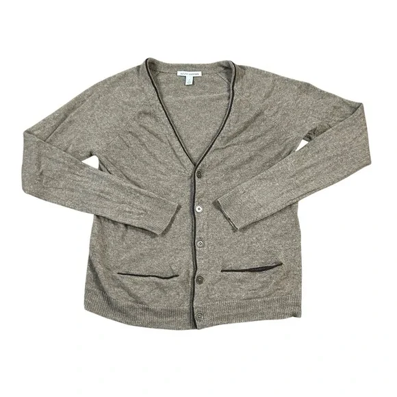 Autumn Cashmere Cardigan Women's 100% Pure‎ Cashmere Brown Size Medium