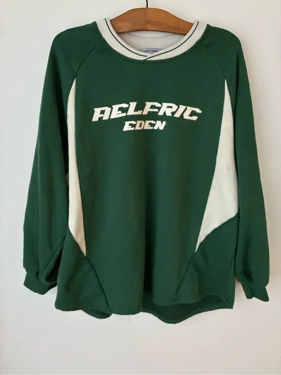 Aelfric Eden Sweater Men’s Large Green Pullover Sweatshirt