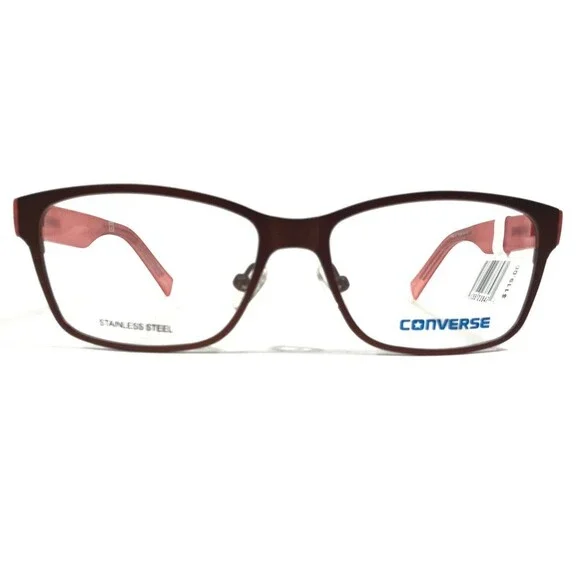 Converse Kids Eyeglasses Frames SHUTTER BROWN Red Square Full Rim 49-14-135