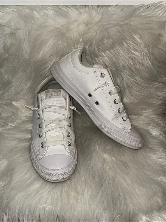 Converse White Low-Top All Star Canvas Sneakers