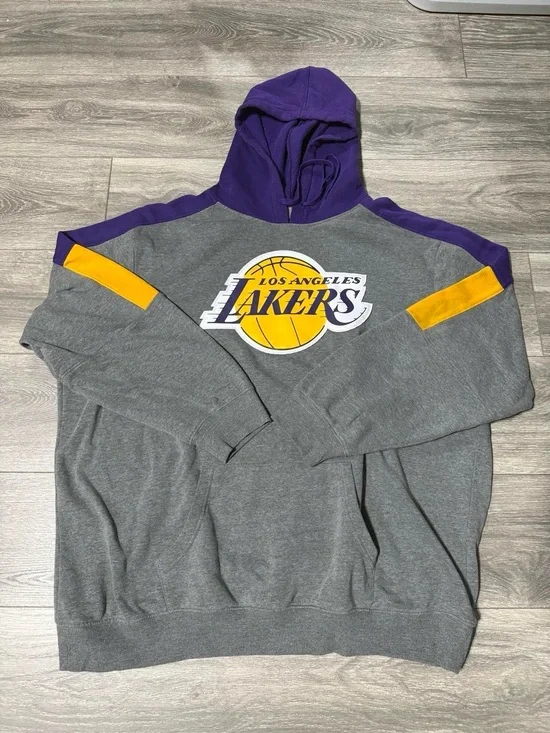 Lakers Gray & Purple Pullover Hoodie
