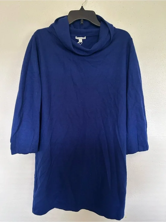 COS Cowl Neck Sweater Tunic/dress - Royal Blue