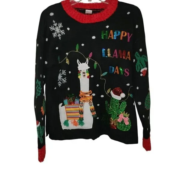 Festive Llama Holiday Sweater