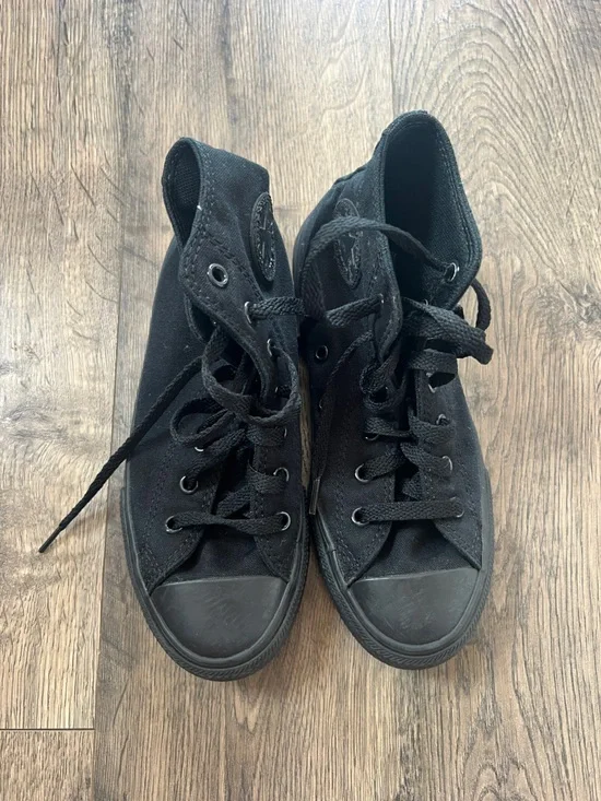 Converse Kids Black High-Top Canvas Sneakers