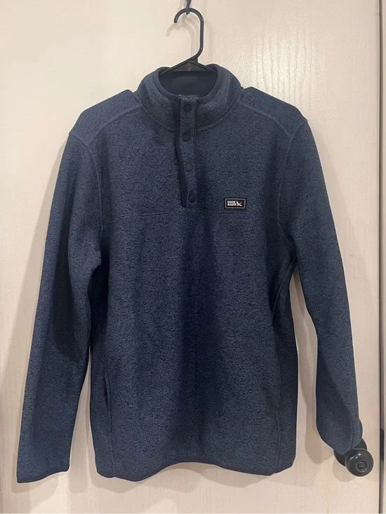 Eddie Bauer Men's Dark Navy Fleece Pullover
