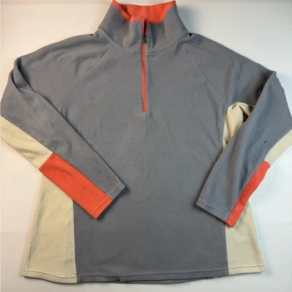Columbia Men's Zip up 1/4 zip pullover fleece long sleeve shirt size XL