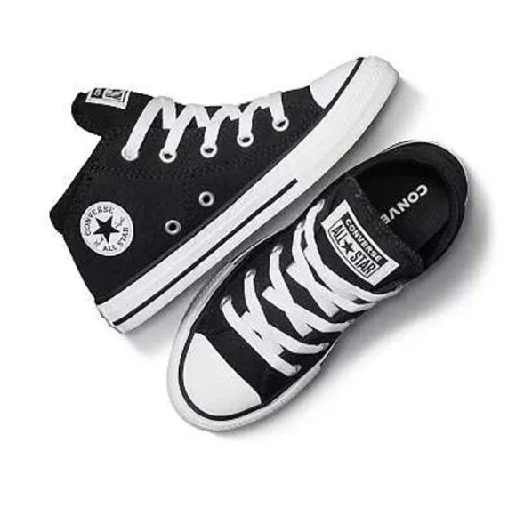 Converse Kids‎ Black and White High-Top Sneakers