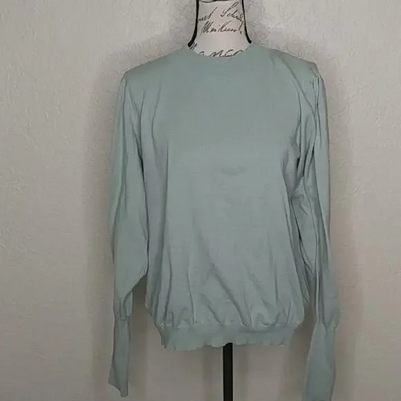Ryegrass Sweater with Back Keyhole Green Size XXL