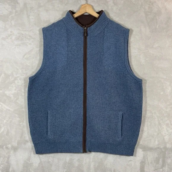 LL Bean Waterfowl Sweater Vest Mens XXXL 3XL Merino Lambswool 245457