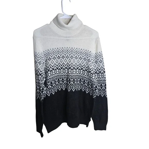 H&M Black Gray And White Men's Sweater Sz M