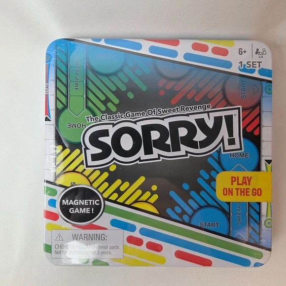 Hasbro‎ SORRY Travel Game | Magnetic Classic | Ages 6+ Portable Fun