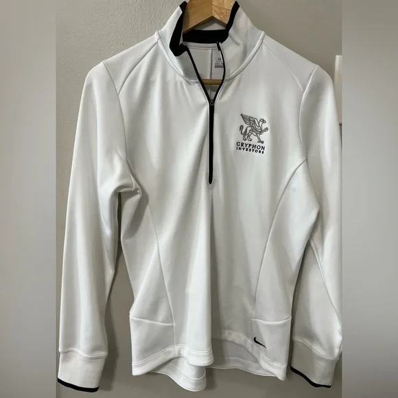 Nike Golf Dri-FIT 1/4 Zip Pullover Gryphon Investors White Women’s Large