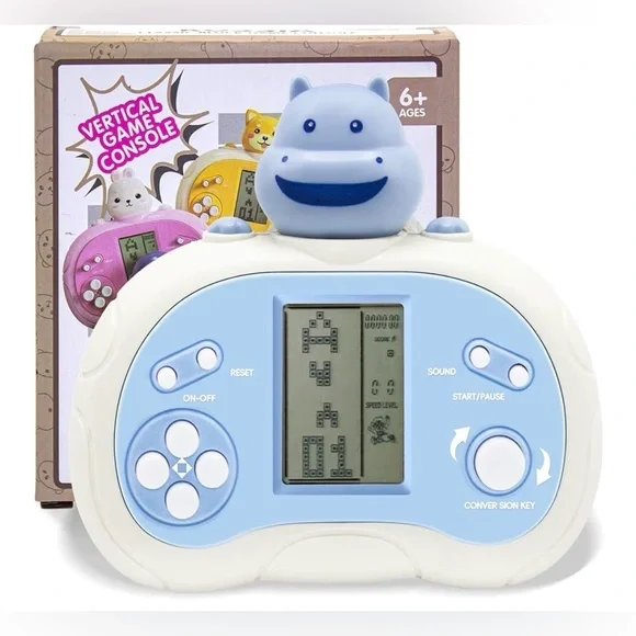 Retro Handheld Classic Block Game Console, LCD with Four Game Modes