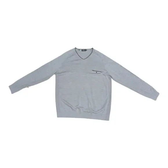 Rodd and Gunn Goose Bay Wool Sweater Merino Onyx Gray Mens 3XL V Neck Top Shirt