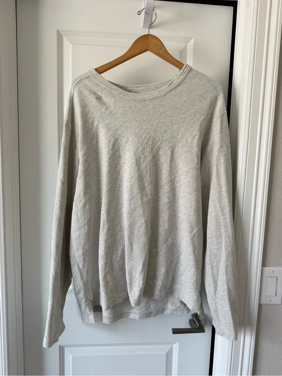 Buck Mason Light Gray Rugby Crewneck