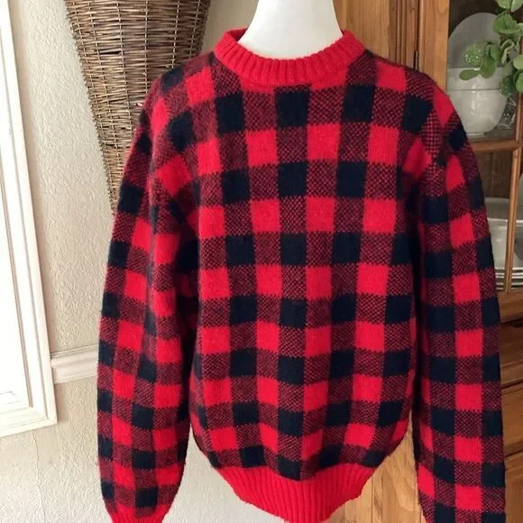 Vintage Christopher Hayes 100% Wool Crewneck Grandpa Sweater Size XL