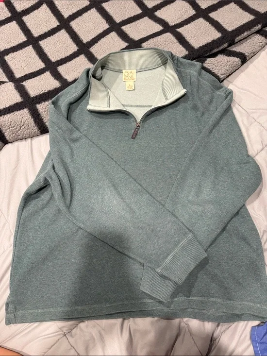Jos. A. Bank Men’s Heather Seafoam Green Quarter-Zip Sweater