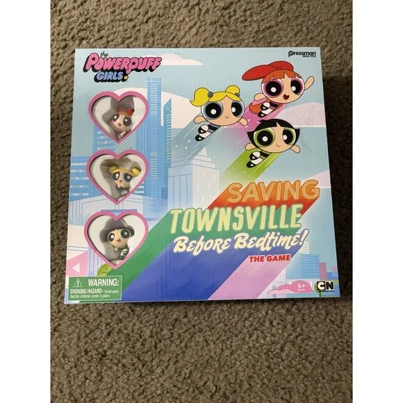 The Powerpuff Girls: Saving Townsville Before Bedtime Game Pressman Brand New