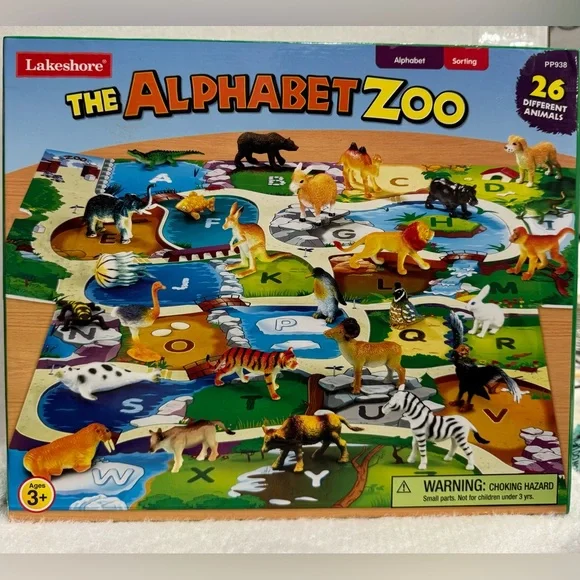 Pre-Loved Lakeshore The Alphabet Zoo Kids Game Board