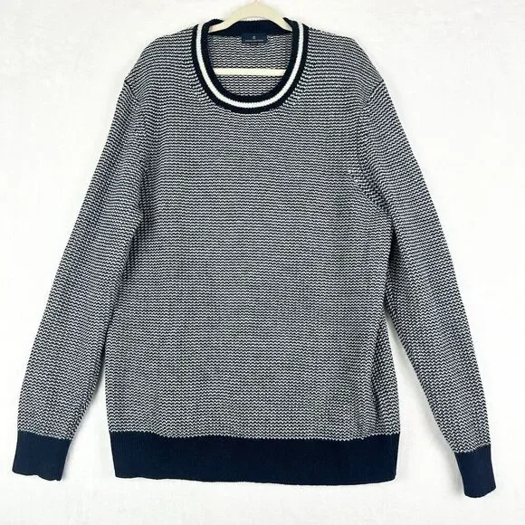 Brooks Brothers Merino Wool Birdseye Sweater Size XXL Fisherman Preppy Classic