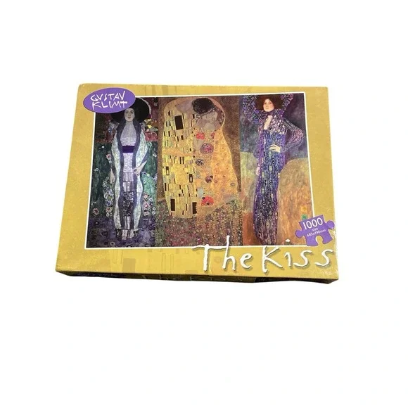 Gustav Klimt The Kiss 1000 Piece Jigsaw Puzzle Sealed Pieces Complete