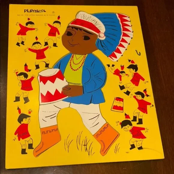 Vintage Playskool Ten Little Indians Puzzle