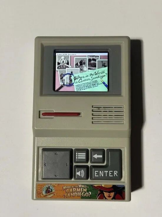 Where In The World Is Carmen Sandiego Handheld Electronic Game Retro Arcade Toy