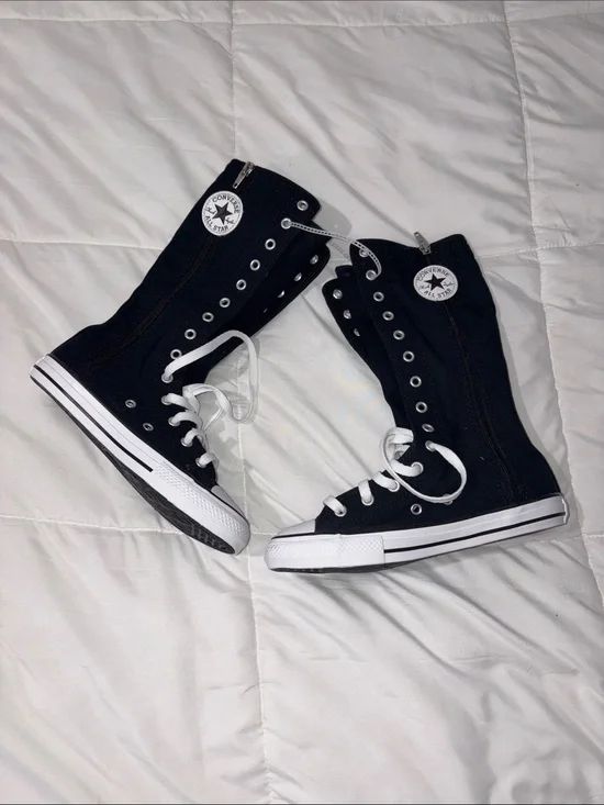 Converse Black and White High-Top Kids Sneakers