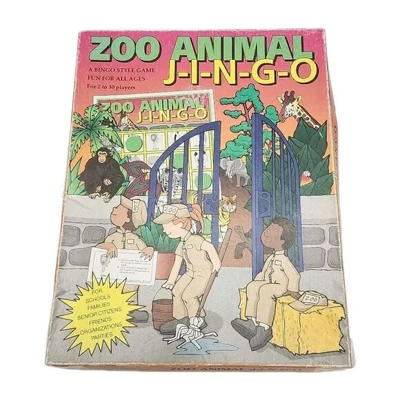Zoo Animal JINGO Bingo Style Game Gary Grimm & Assoc GGA096 Children Kids 2000