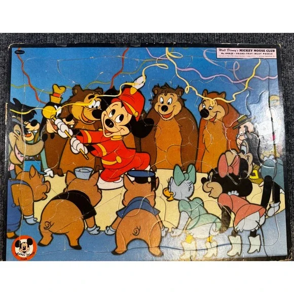 Vintage 1956 Walt Disney Mickey Mouse Club Whitman Frame Tray Puzzle‎ Disneyana