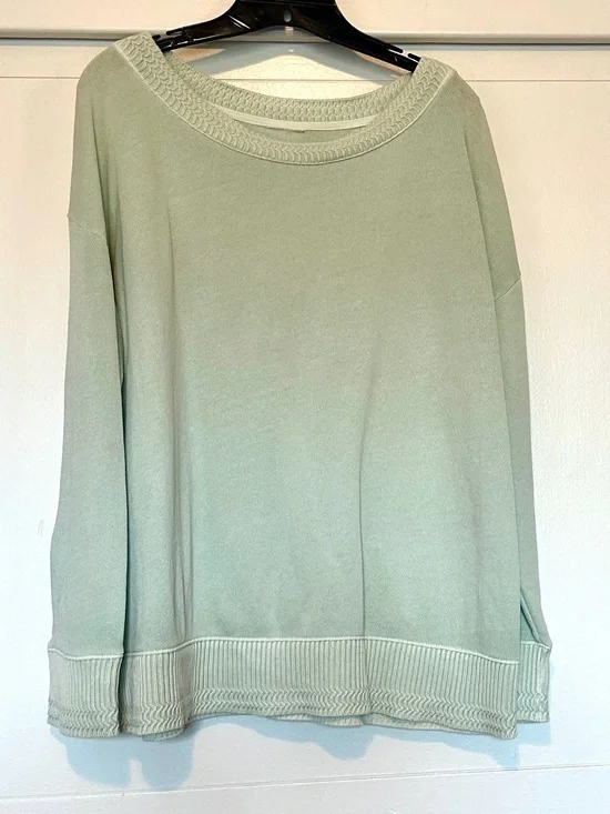 JJill (tag removed) Sage Knit Pullover Sweater 100% cotton