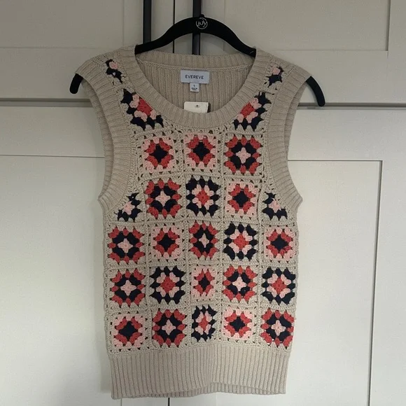 Evereve Tia Crochet Sweater Tank