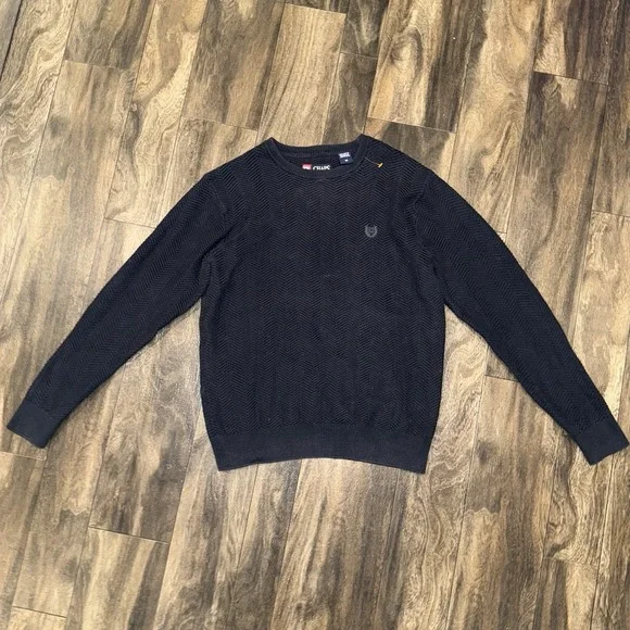Chaps Men's 100% Cotton Knit Crewneck Sweater Size Medium‎