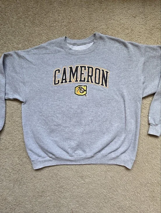 Cameron University Gray Crewneck Sweatshirt Size XL