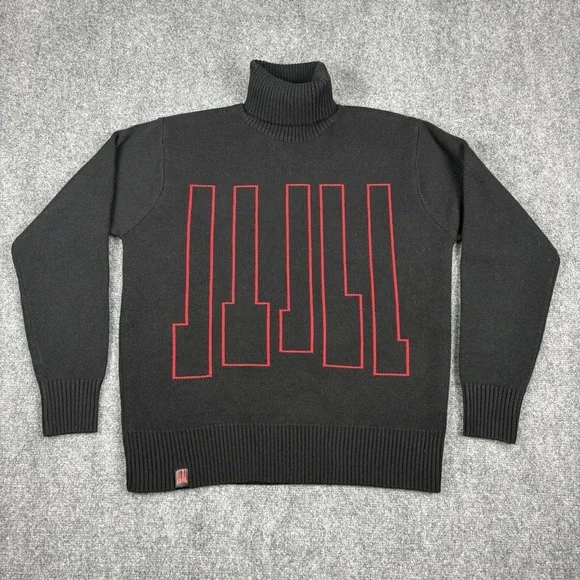 Official Pentatonix Logo Knit Turtleneck Sweater L - Black & Red Keys Graphic