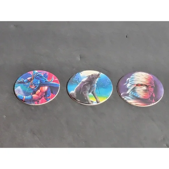 Vintage Goosbumps Books POGS Disks Lot Of 3 1990s Cap Game R L Stine
