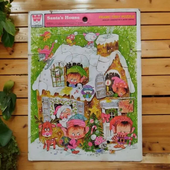 Whitman Santa's House 1974 Frame Tray Puzzle 4505 11