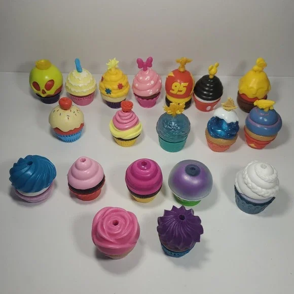 Lot of Disney Enchanted Cupcake Party Pieces Pricess Game Replacement Parts