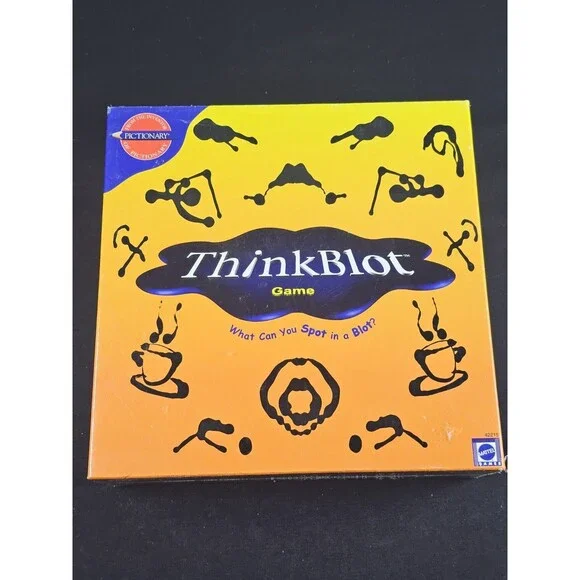 Mattel ThinkBlot Board Game 1999 Vintage Sealed New Inventor of Pictionary