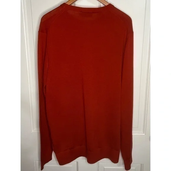Rodd & Gunn‎ Extrafine Merino Wool Solid Red Crewneck Pullover Sweater Size XL