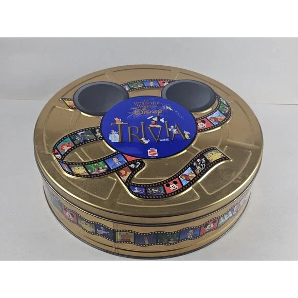 Vtg The Wonderful World Of Disney Trivia Game in Tin, 1997 **COMPLETE**