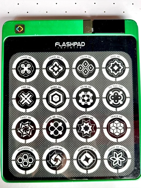 FlashPad Infinite Handheld Touchscreen Electronic Game in Vibrant Green