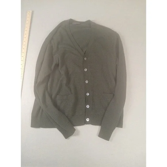 Brooks Brothers Ultimate Merino wool cardigan sweater Sz Large  Dark Green!!